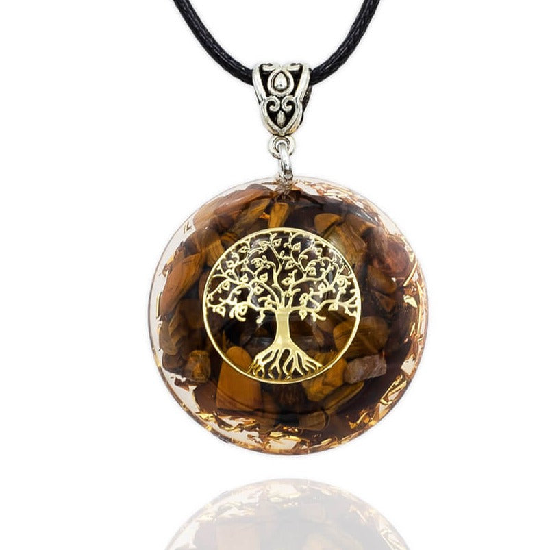 Tree of Life Tiger Eye Orgone Necklace
